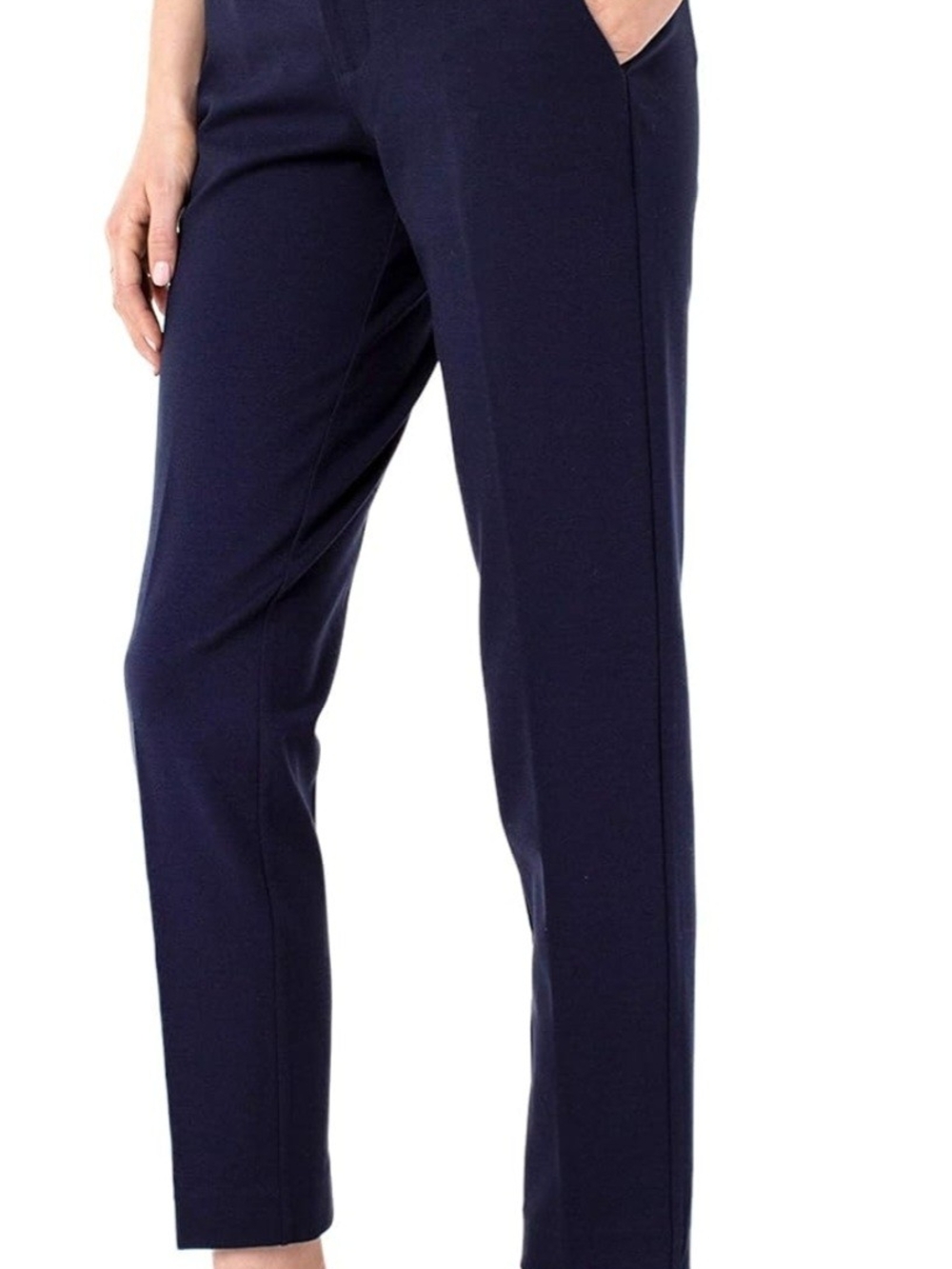 Liverpool Women's Navy Straight-Leg Trousers